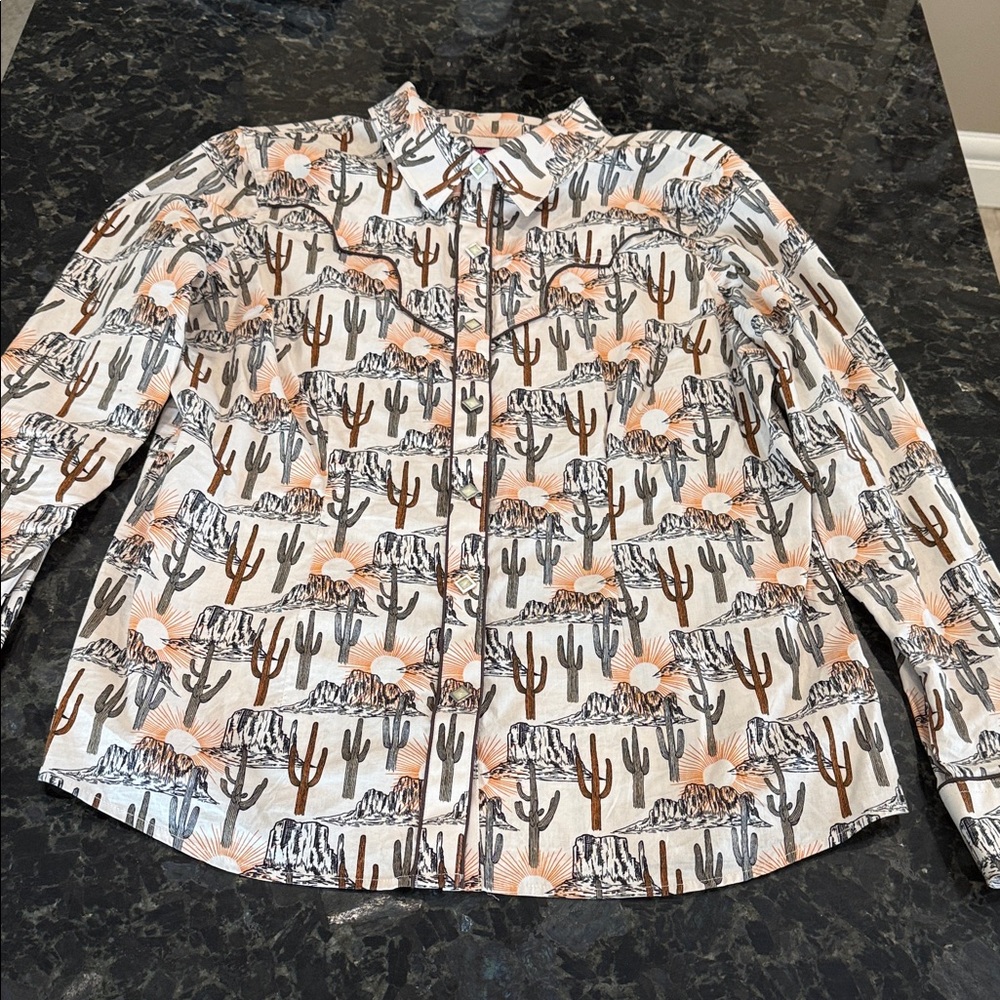 Rock and Roll Denim Button Up Shirt